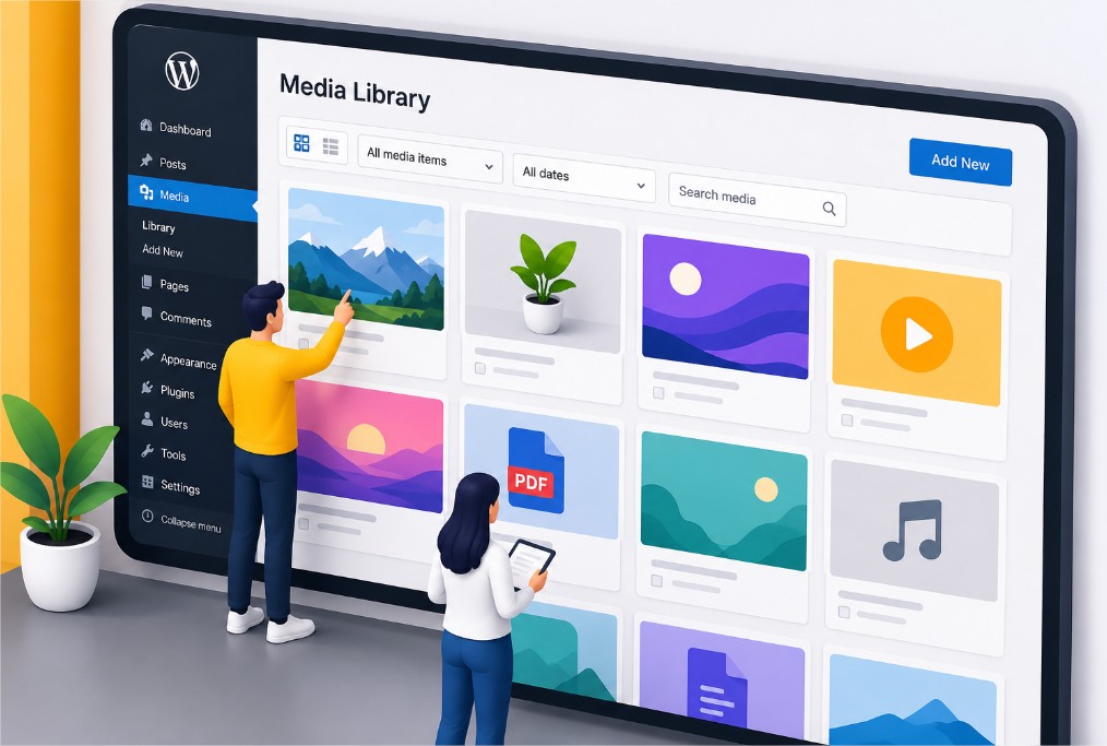 Cómo solucionar problemas con la biblioteca multimedia de WordPress